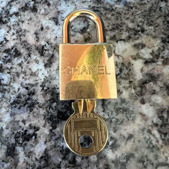Authentic Chanel Cadena Padlock and Key Set with Clochette - Picture 2 of 5